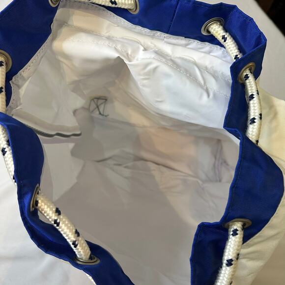 Vintage Tommy Hilfiger Backpack Drawstring 1990s/Y2K Gold Logo - Picture 6 of 10